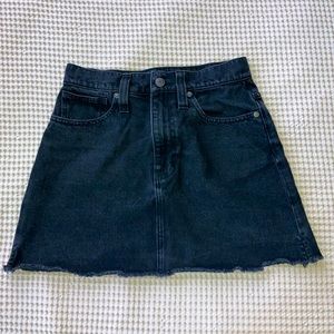 Madewell Black Denim Mini Skirt Size 25